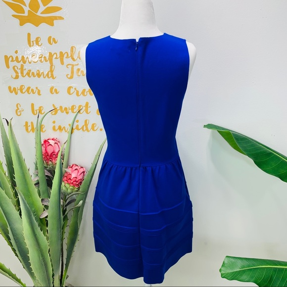 MADEWELL Cobalt Blue Fit Flare Sleeveless Dress - Picture 8 of 12